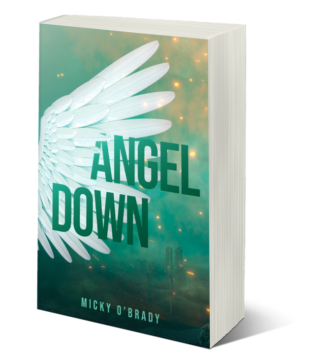 Angel Down paperback cover by Micky O'Brady