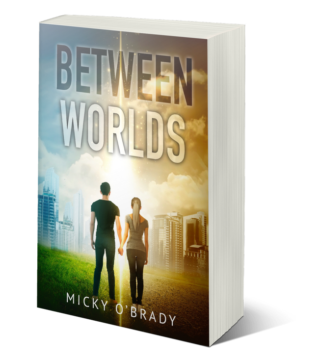 Between Worlds paperback cover by Micky O'Brady